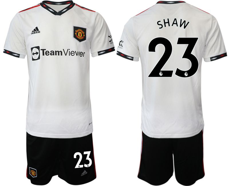 Men 2022-2023 Club Manchester United away white #23 Soccer Jersey